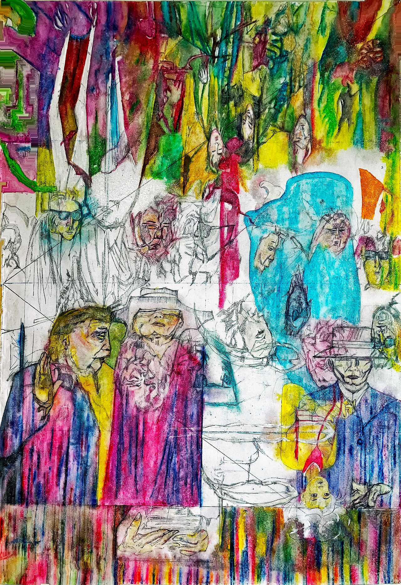 Louis Choi Chul-joo, morning glory 2025-4-the literary probability of successfully conveying desire-sketch, 113X165cm, acrylic and composite materials on cloth, 2025.jpg