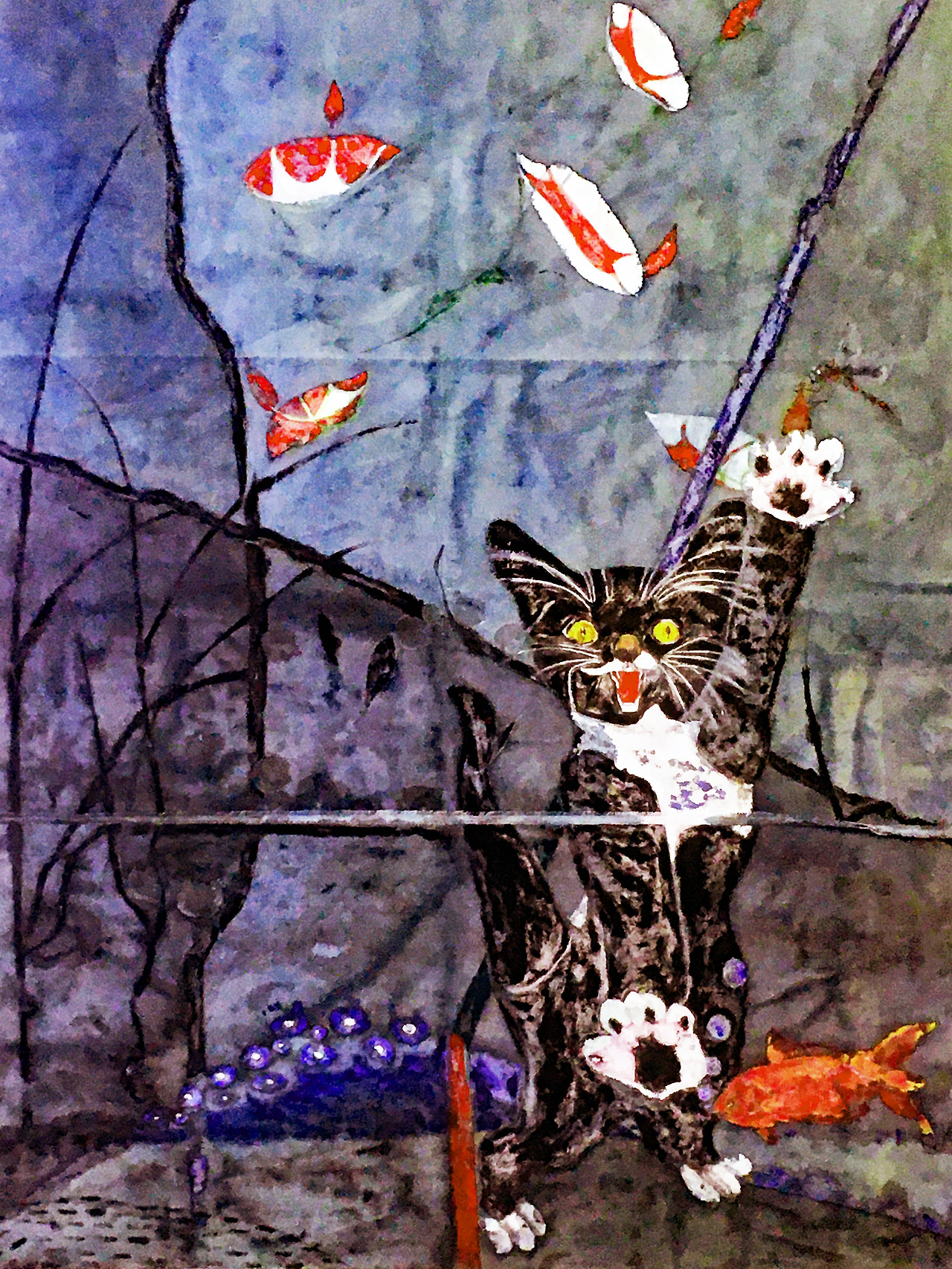 Chul-joo_Choi, morning glory 2021-h-back, 131X167cm, acrylic and composite materials on cloth, 2021-1.jpg