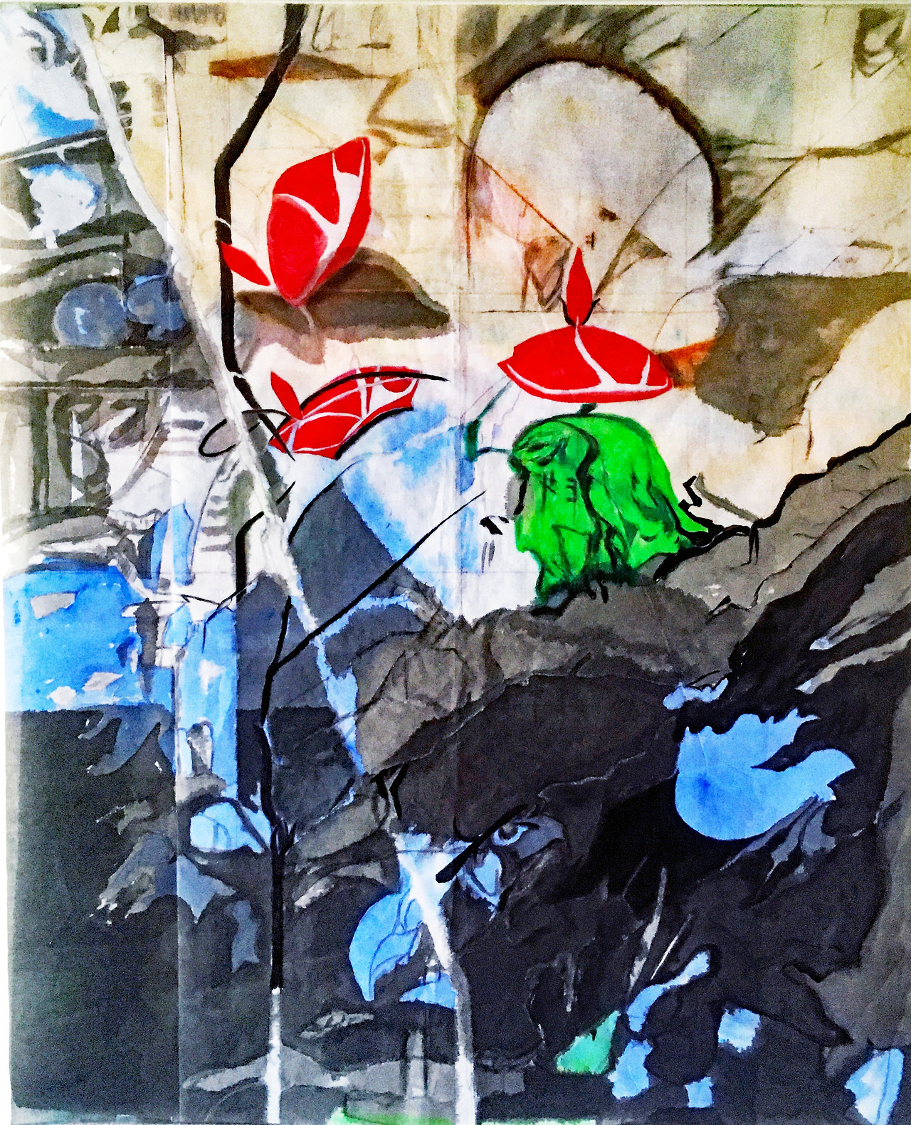 morning glory 2021-k-0, 136X168cm, acrylic and composite materials on cloth, 2021.jpg