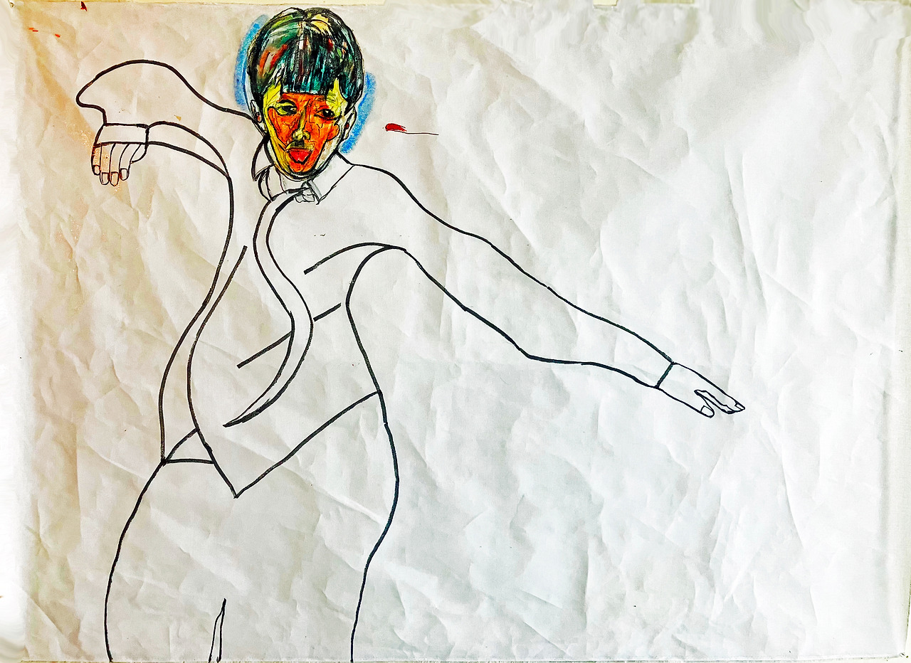 Louis Chul-joo Choi, morning glory window 2024-6-gaze, 154X112cm, acrylic and composite materials on cloth, 2024.jpg