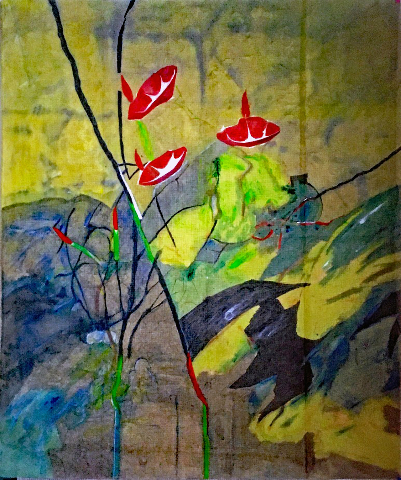 Chul-joo Choi, morning glory-2020-l-0, 148X175cm, acrylic and composite materials on cloth, 2021-0.jpg