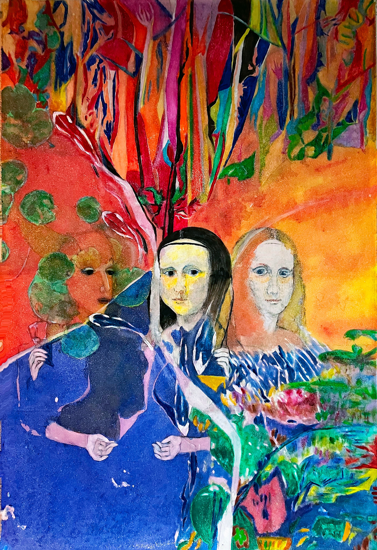 Louis Choi Chul-joo, the Mona Lisa reflected in the pond, 113X165cm, acrylic and composite materials on cloth, 2025.jpg