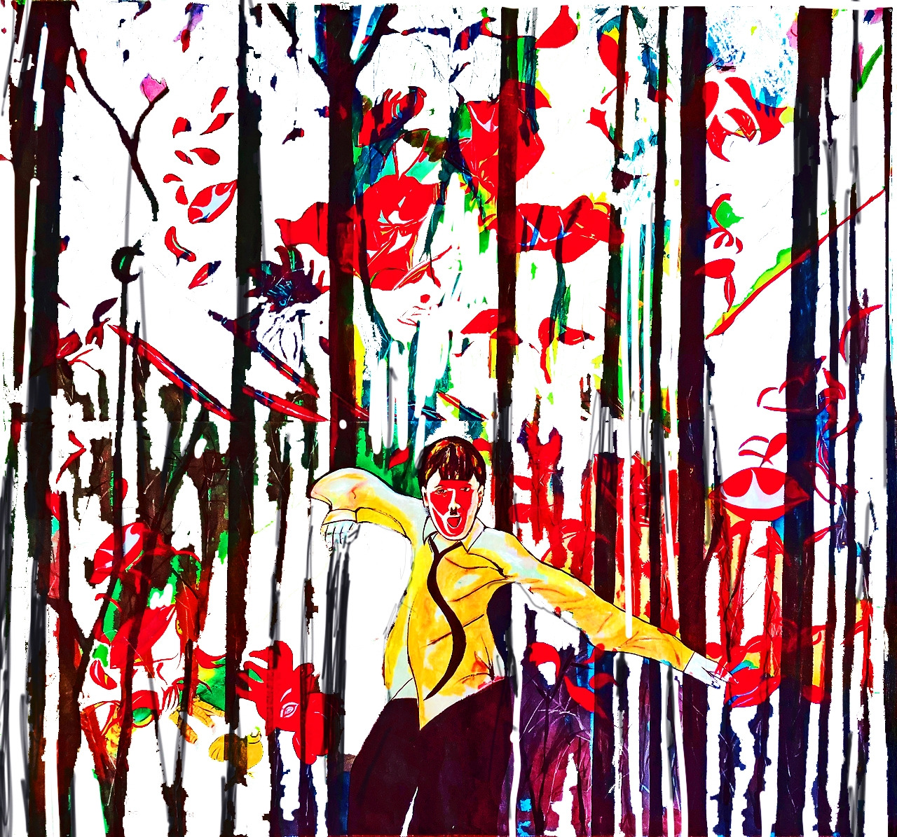 Louis Chul-joo Choi, morning glory window 6-3 sketch, 241X223cm, acrylic and composite materials on cloth, 2023.jpg