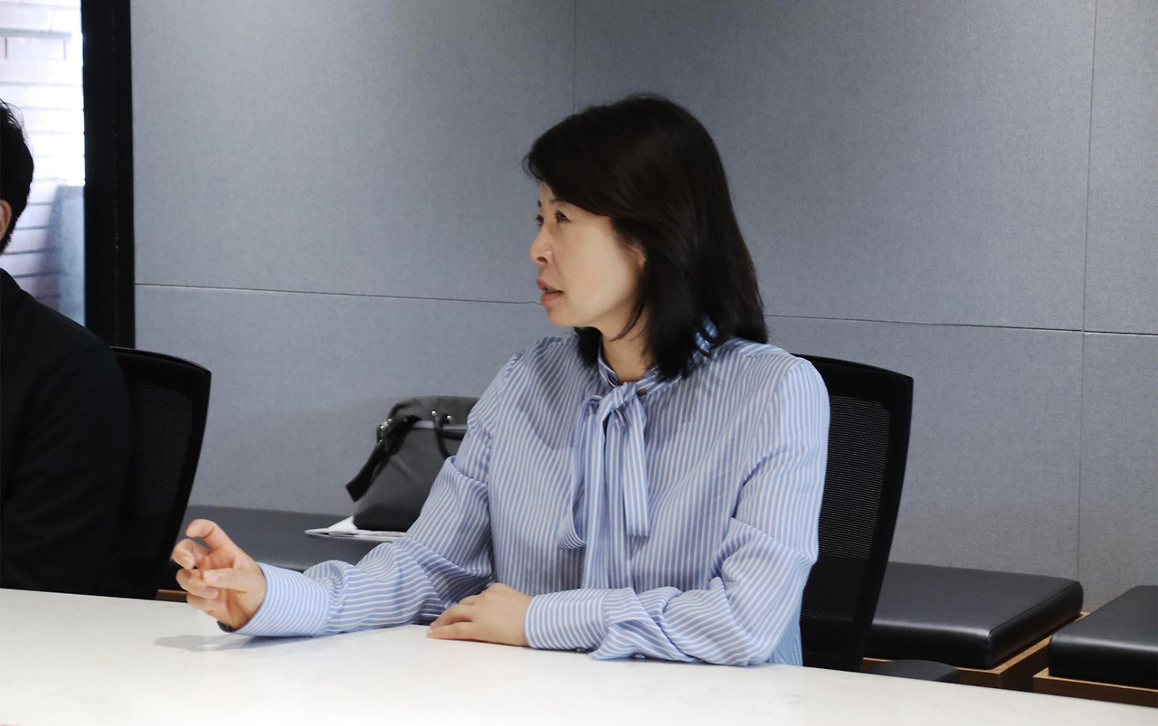 [사진 설명3] 대학생 기자단 발대식에 참석한 윤자경 마스턴투자운용 전략기획부문 부대표 (사진 제공=마스턴투자운용 브랜드전략팀).jpg