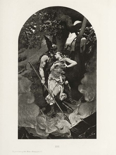 448px-Wotan_takes_leave_of_Brunhild_(1892)_by_Konrad_Dielitz.jpg