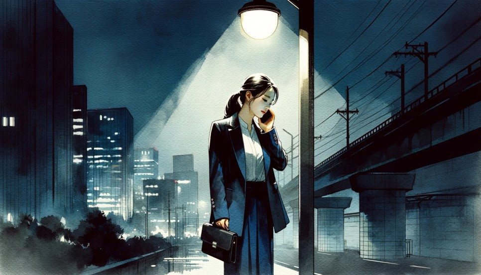 DALL·E_2024-04-30_09.09.42_-_A_South_Korean_businesswoman_is_standing_under_.jpg