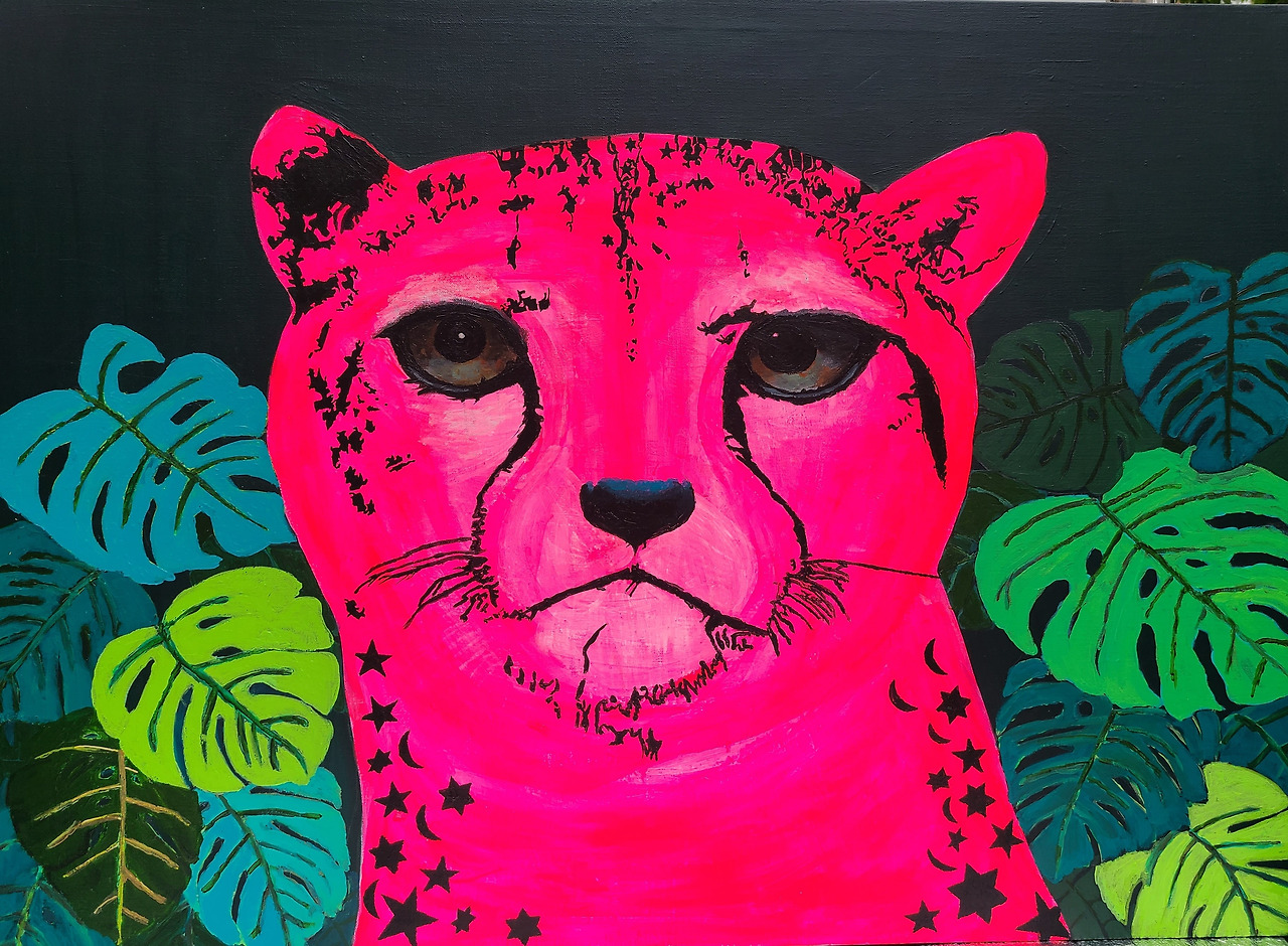 작품제묙-생각에 잠긴 치타  크기-90cm X65cm   재료-acrylic on canvas  제작년도-2021년.jpg