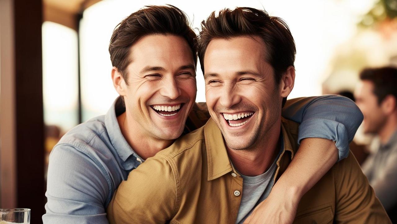 오랜 시간 친구와 정말 즐겁게 대화하고 웃고 어깨동무도하는 사진들 남자와 남자 (1).jpg