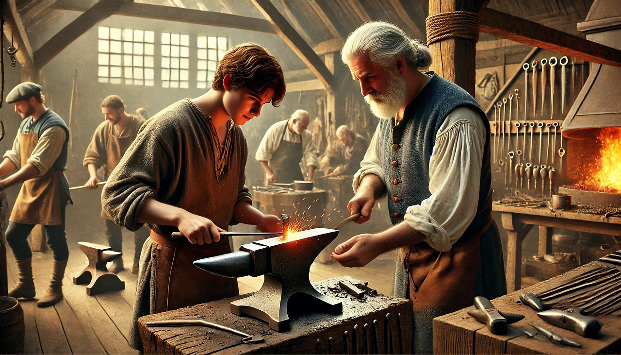 길드에 속한 장인의 기술 전수_요긴한 정보 나눔 블로그.jpg