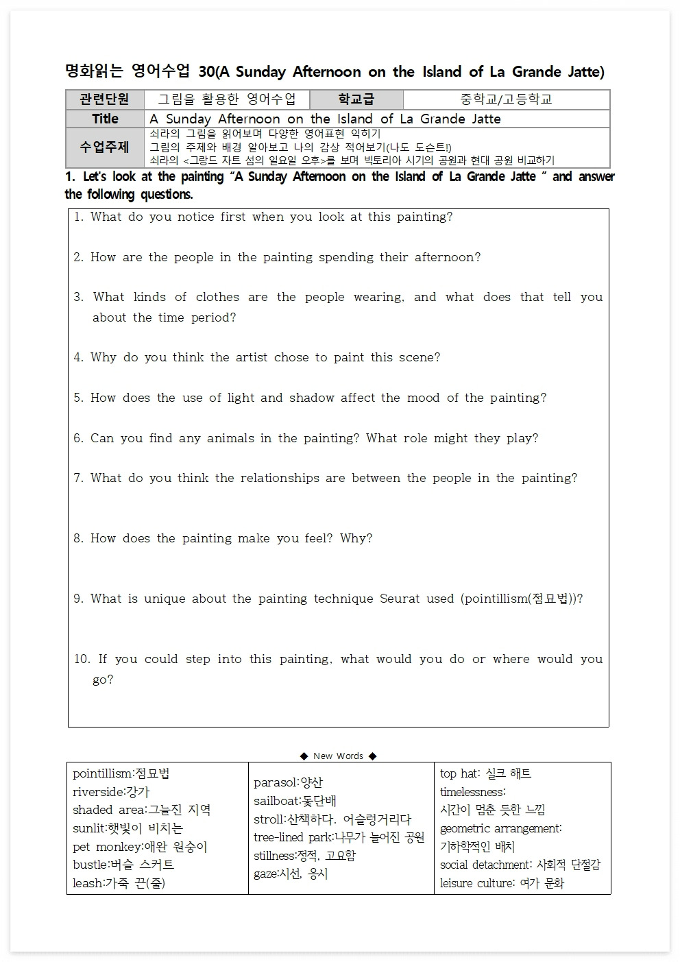 명화읽는 영어수업30(그랑자트 섬의 일요일 오후)2001.jpg