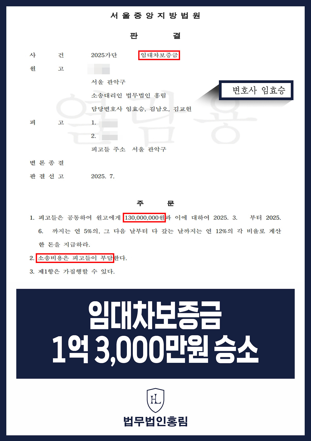 562_임대차보증금 1억 3,000만원 승소.jpg