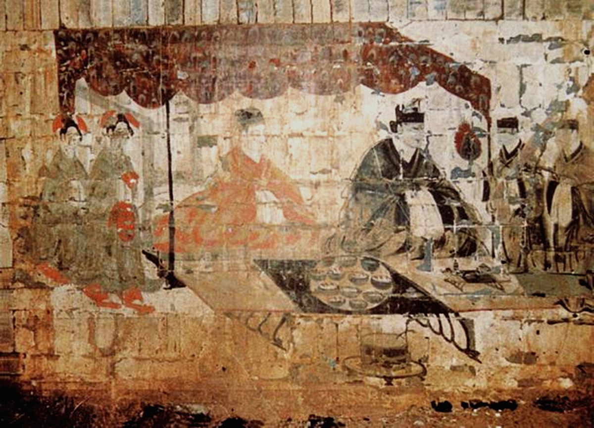 Eastern_han_husband_and_wife_banquet_mural_BM2_Zhucun_Luoyang_洛阳朱村东汉墓BM2夫妇宴饮图.jpg