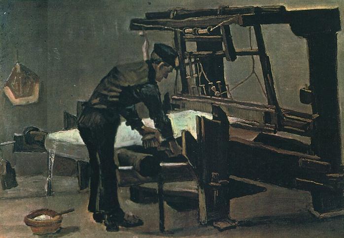 Weaver Standing in Front of a Loom 1884.jpg