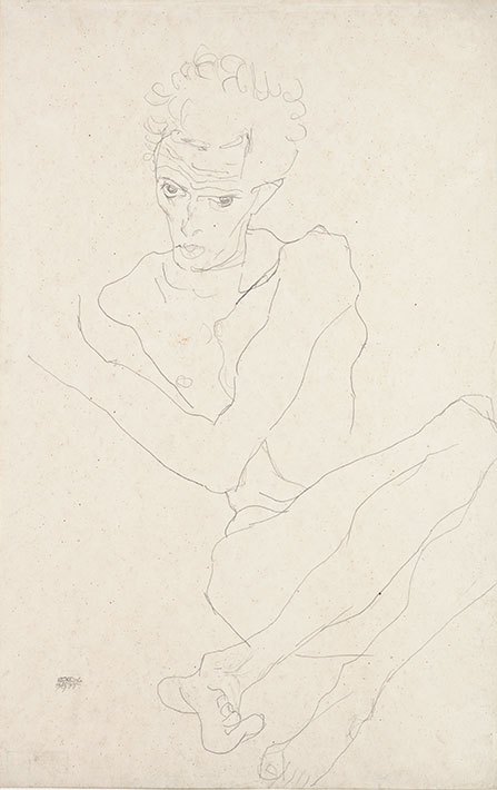 뒤틀린 자세의 누드 자화상 1912.jpg