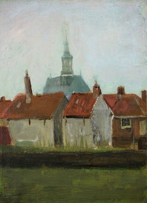 1882 The new church and old houses in The Hague.jpg