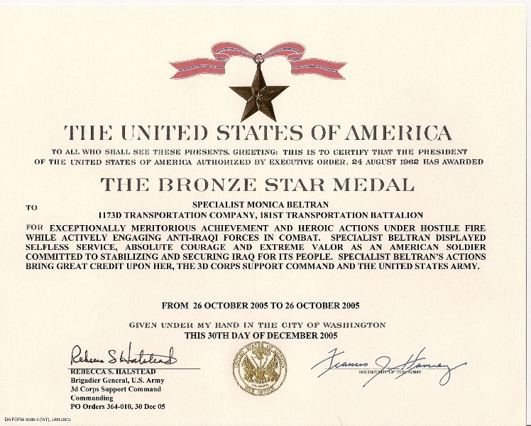 Monica_Beltran's_Bronze_Star_Medal_with_Valor_certificate.jpg