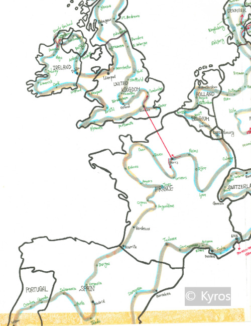 1996년 유럽 자동차여행 경로  © Kyros.jpg
