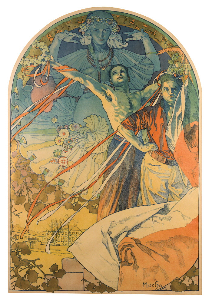 1926년 프라하의 제8회 소콜 축제, 슬라브의 형제, 블타바강 위의 축제 EIGHTH SOKOL FESTIVAL IN PRAGUE, 1926, FRATERNAL SLAVDOM, A .jpg