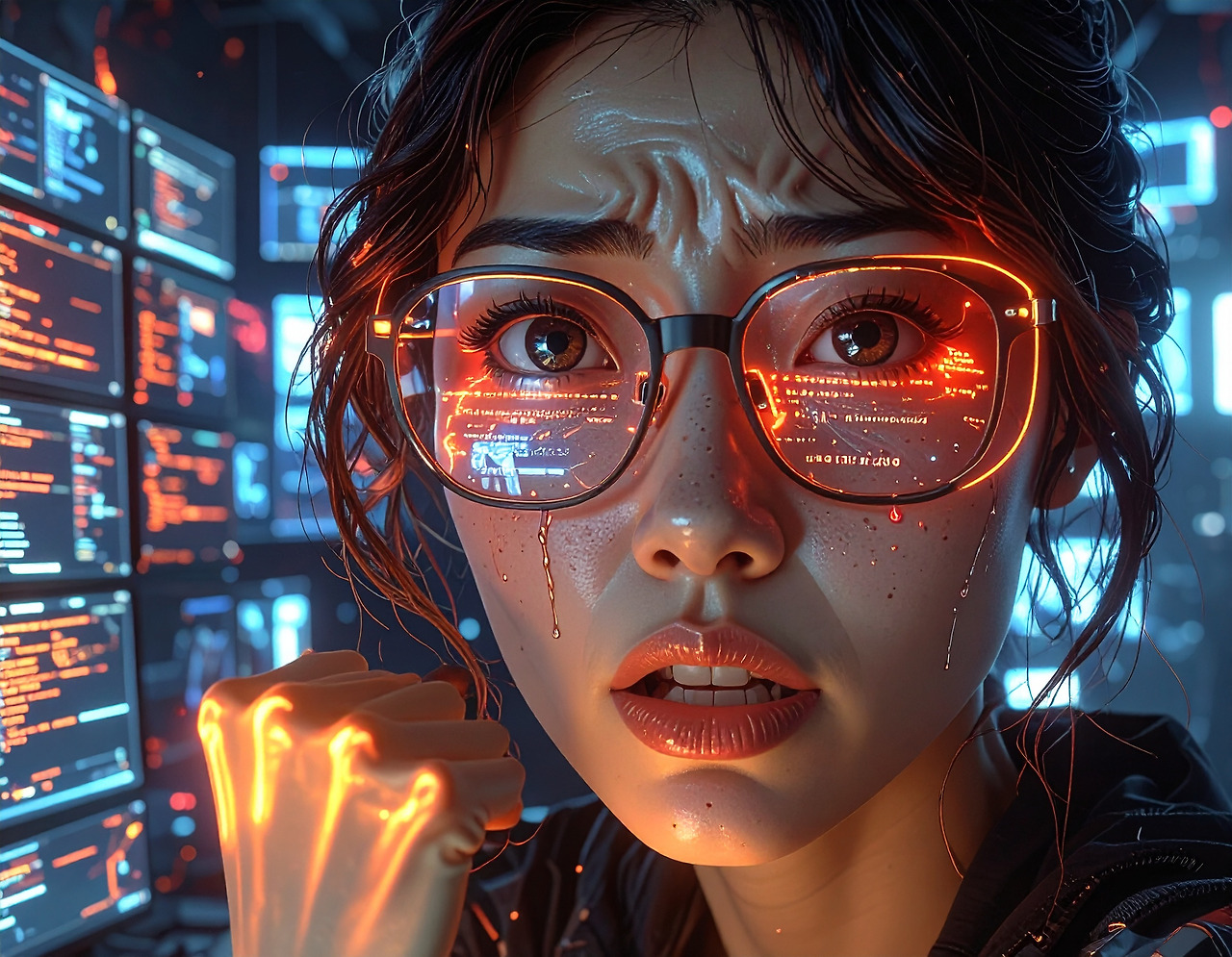 Firefly_-Close-up of young Asian woman's face showing intense despair - eyes tightly shut, fa 118173.jpg