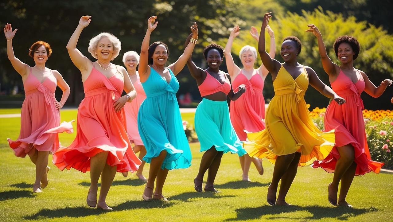 공원에서 한 무리의 아주머니들이 춤을 추는 모습.jpg