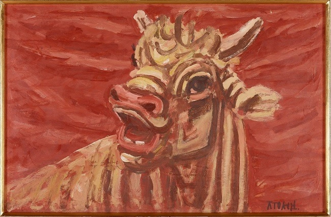 황소, 1953~54, 종이에 유채, 32.3×49.5cm, 개인소장.jpg