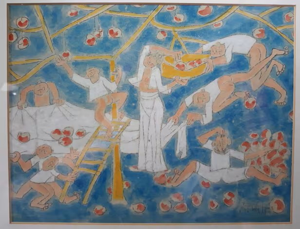 이중섭의 '과수원의 가족과 아이들' 위작.jpg