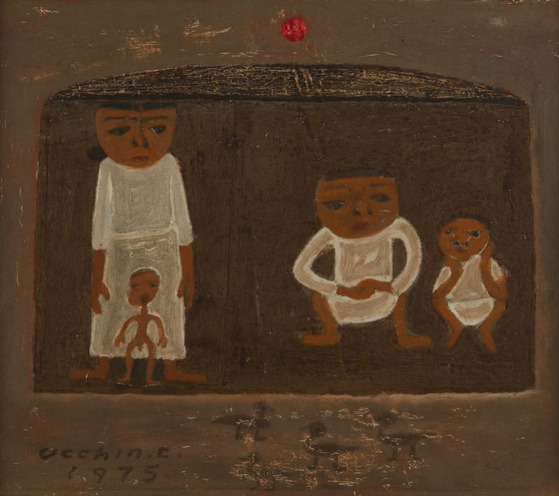 장욱진, '가족',1975.jpg