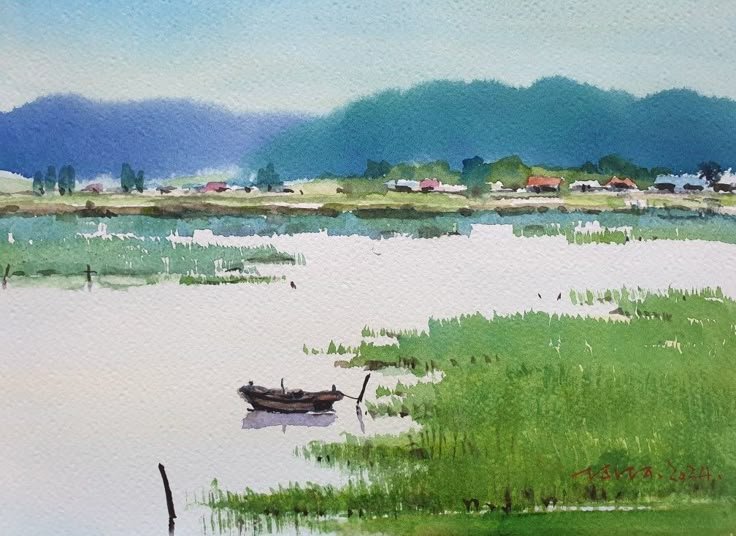 _ 강변 이야기 3_ Watercolor on paper  31×42cm.jpg