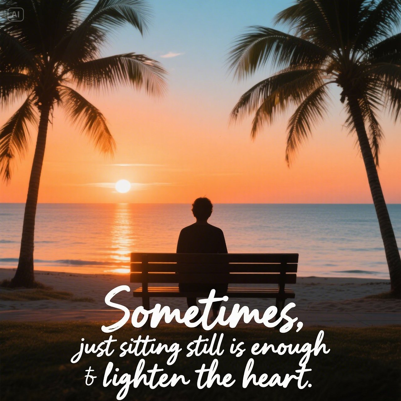 jimeng-2025-05-15-460-Prompt_ A person sitting alone on a bench near Abu Dhabi beach, watching sunse....jpg