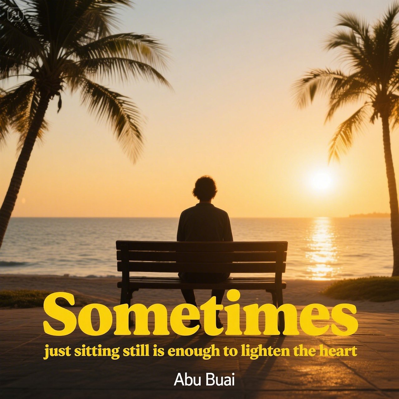 jimeng-2025-05-15-459-Prompt_ A person sitting alone on a bench near Abu Dhabi beach, watching sunse....jpg