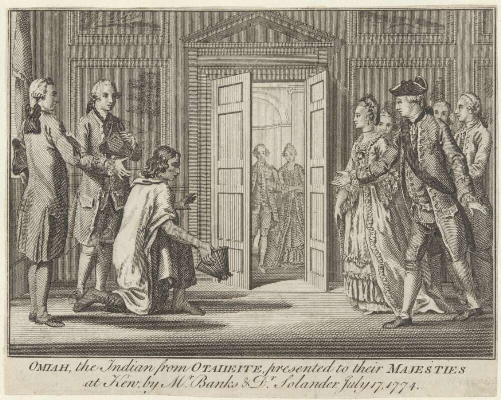 Omiah_the_Indian_from_Otaheite_Presented_to_Their_Majesties_at_Kew_by_Mr_Banks_&_Dr_Solander,_July_17,_1774.jpg
