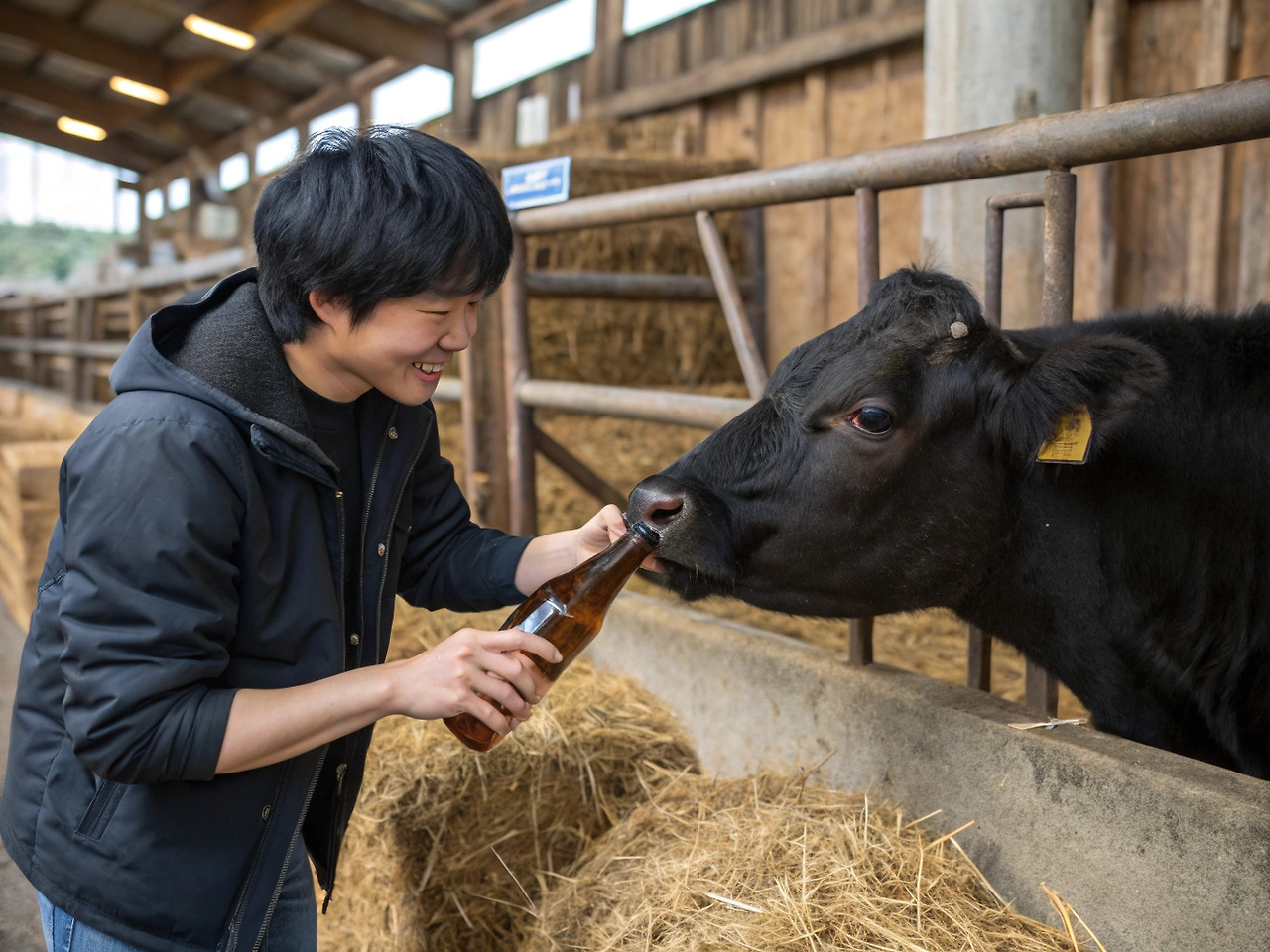 a-young-japanese-man-feeds-a-black-cow-beer-and-ma.jpg
