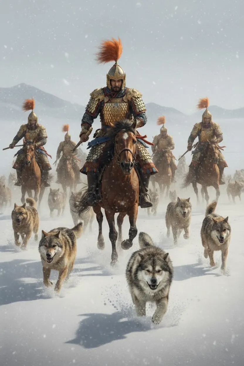 세계 최강의 대몽골제국 군인의 군견을 대동한 대설원 질주.jpg