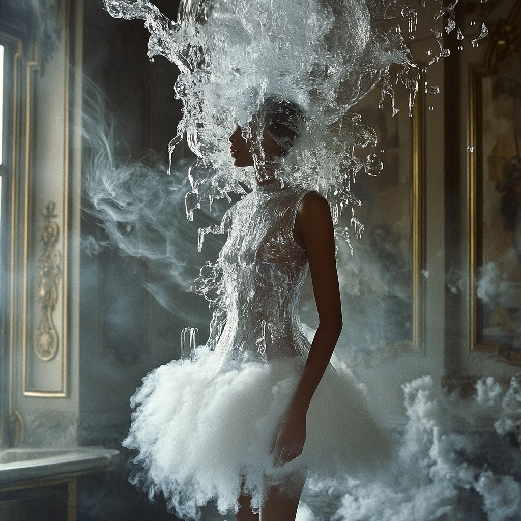 Made of Ice Clouds… HelenBreznik x Ai #aifashion #ice #clouds #iceclouds#midjourneydesign #aiartwork #aiartist #midjourneygallery.jpg