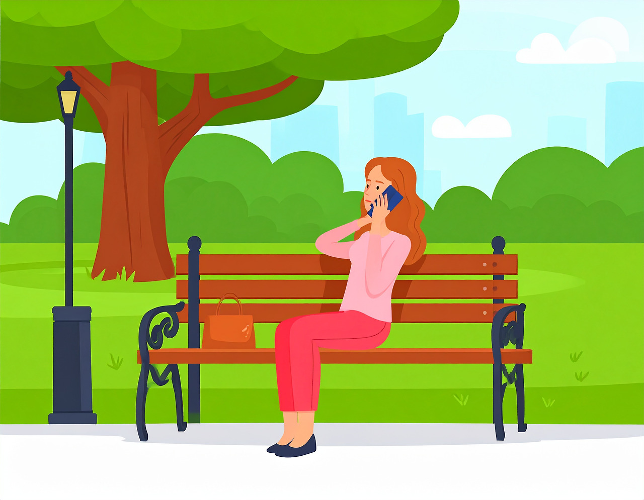 Firefly_An emotionless character sitting alone on a park bench in the afternoon, holding a ph 279140.jpg