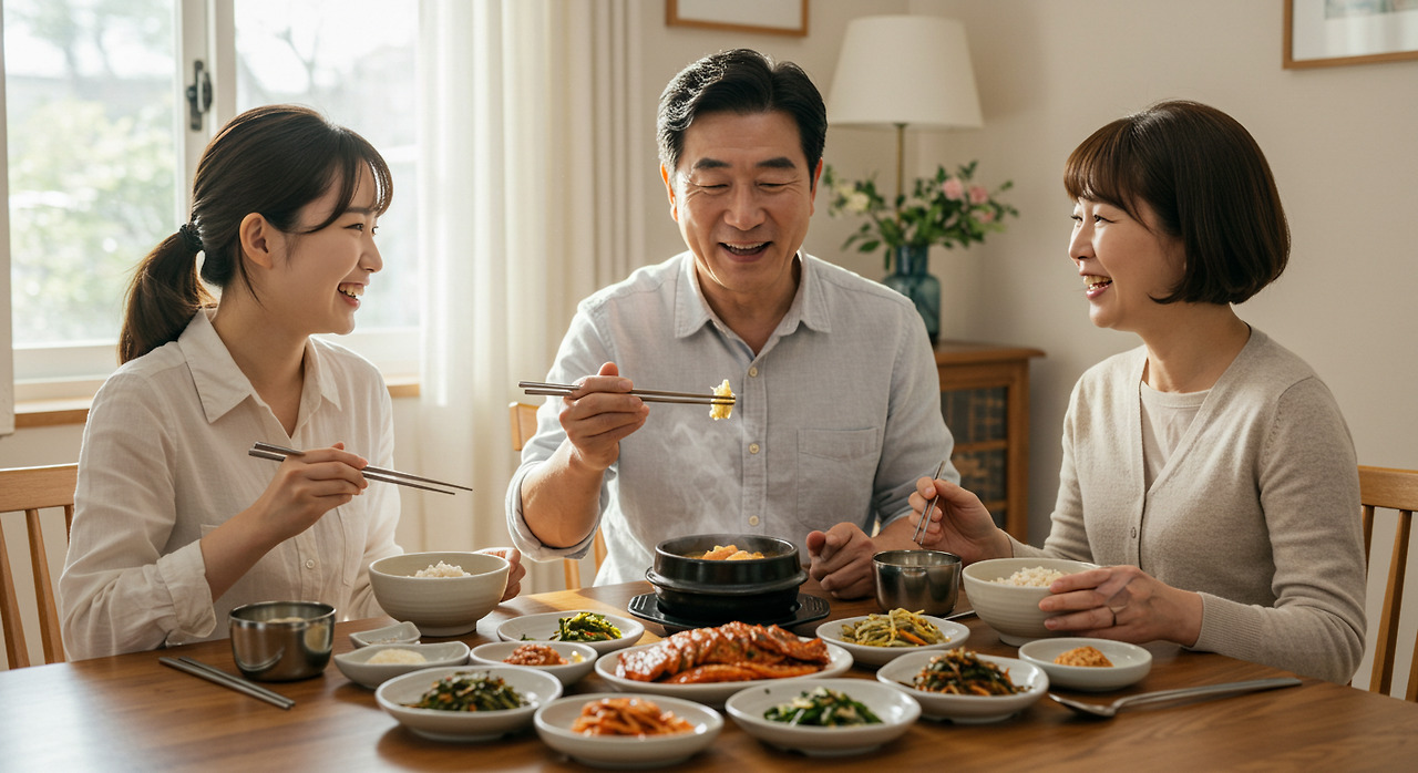 식탁에서 행복한 가족모습 (1).jpg