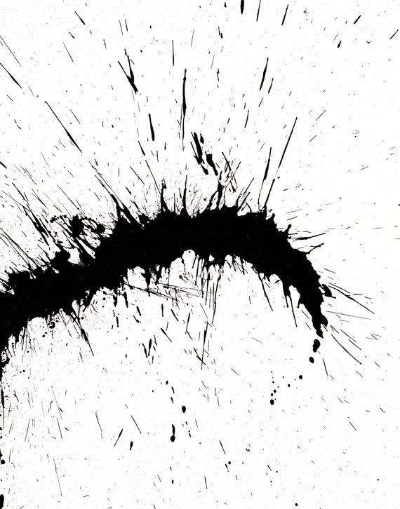 Abstract Black And White Watery Painting With Ink by Creative108.jpg