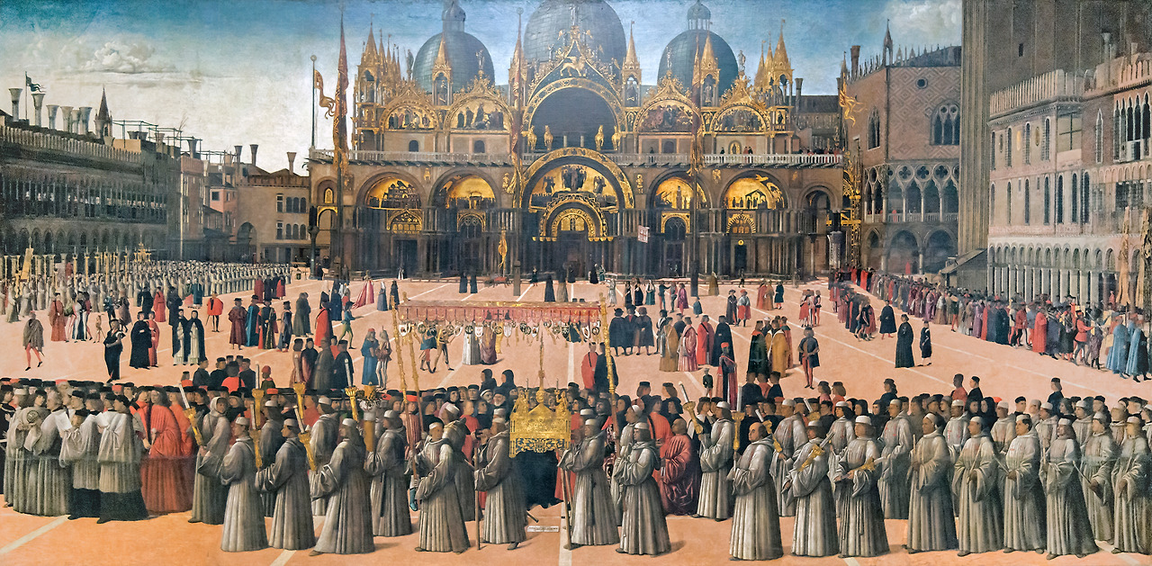 Gentile Bellini, Processione del Corpus Domini in Piazza San Marco (1496).jpg