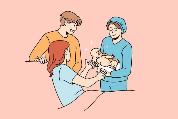 Giving birth and parenthood concept _ Premium Vector.jpg