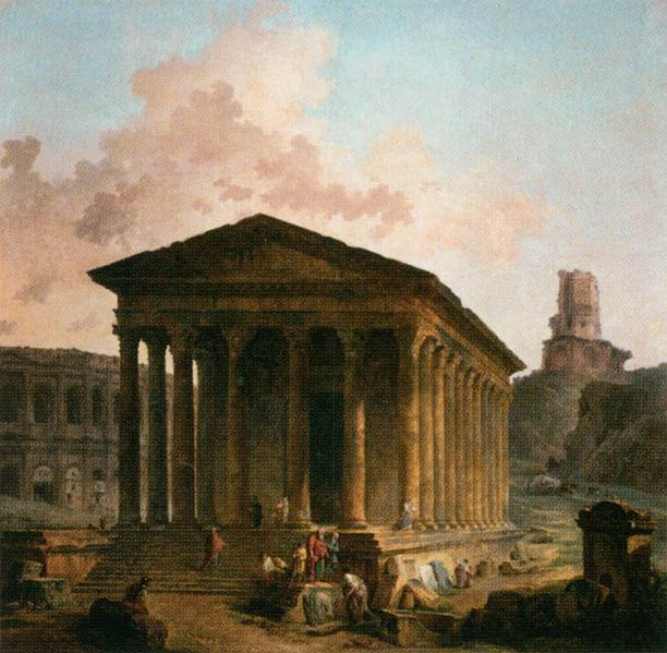 612px-Hubert_Robert_-_The_Maison_Carée,_the_Arenas_and_the_Magne_Tower_in_Nimes_-_WGA19601.jpg