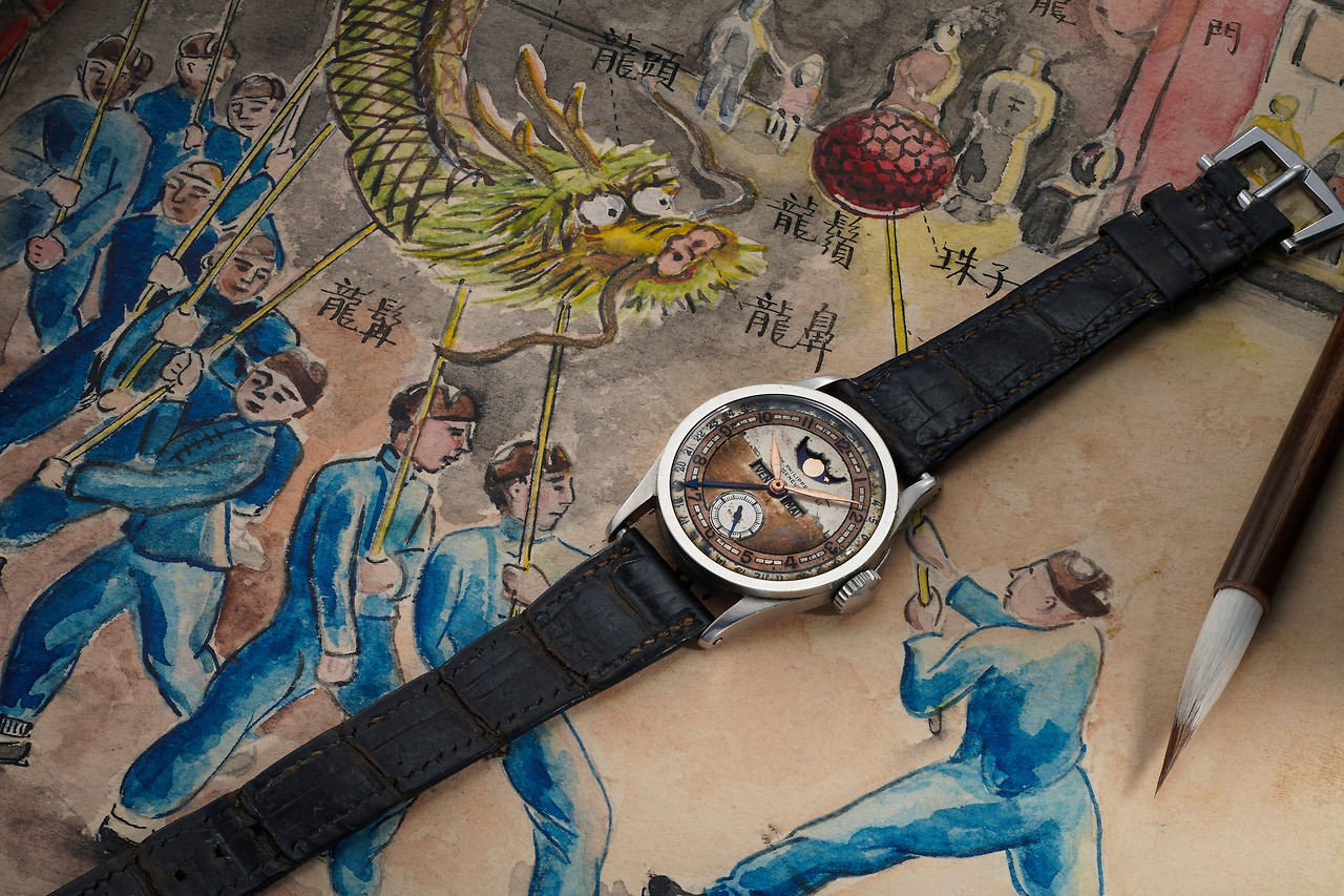 A Patek Philippe Reference 96 Quantieme Lune  formerly from the collection of Aisin-Giro Puyi and a watercolour painting_Copyright Phillips_Jess Hoffman_3.jpg