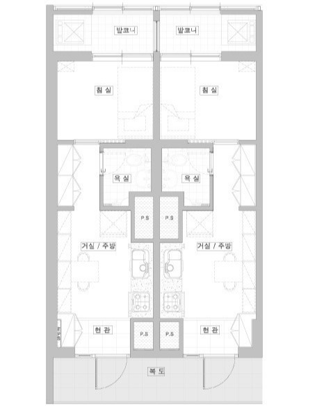 강남 하우징 _ 21형, 29형 단위세대 평면도 Ⓒ 대한건축사협회.jpg