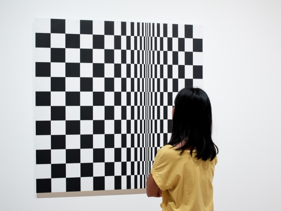 Web_ Installation view of Bridget Riley, Movement in Squares, 1961 at Hayward Gallery 2019 © Bridget Riley 2019 Photo Stephen White & Co..jpg