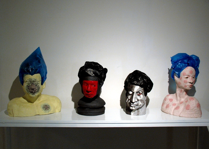 h'ero6_mixed clay.terra sigillate.color glaze.mixed media.2007.jpg