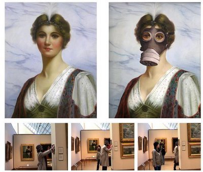 5. 변장을 하고 미술관에 들어가 그림을 붙이는 뱅크.jpg