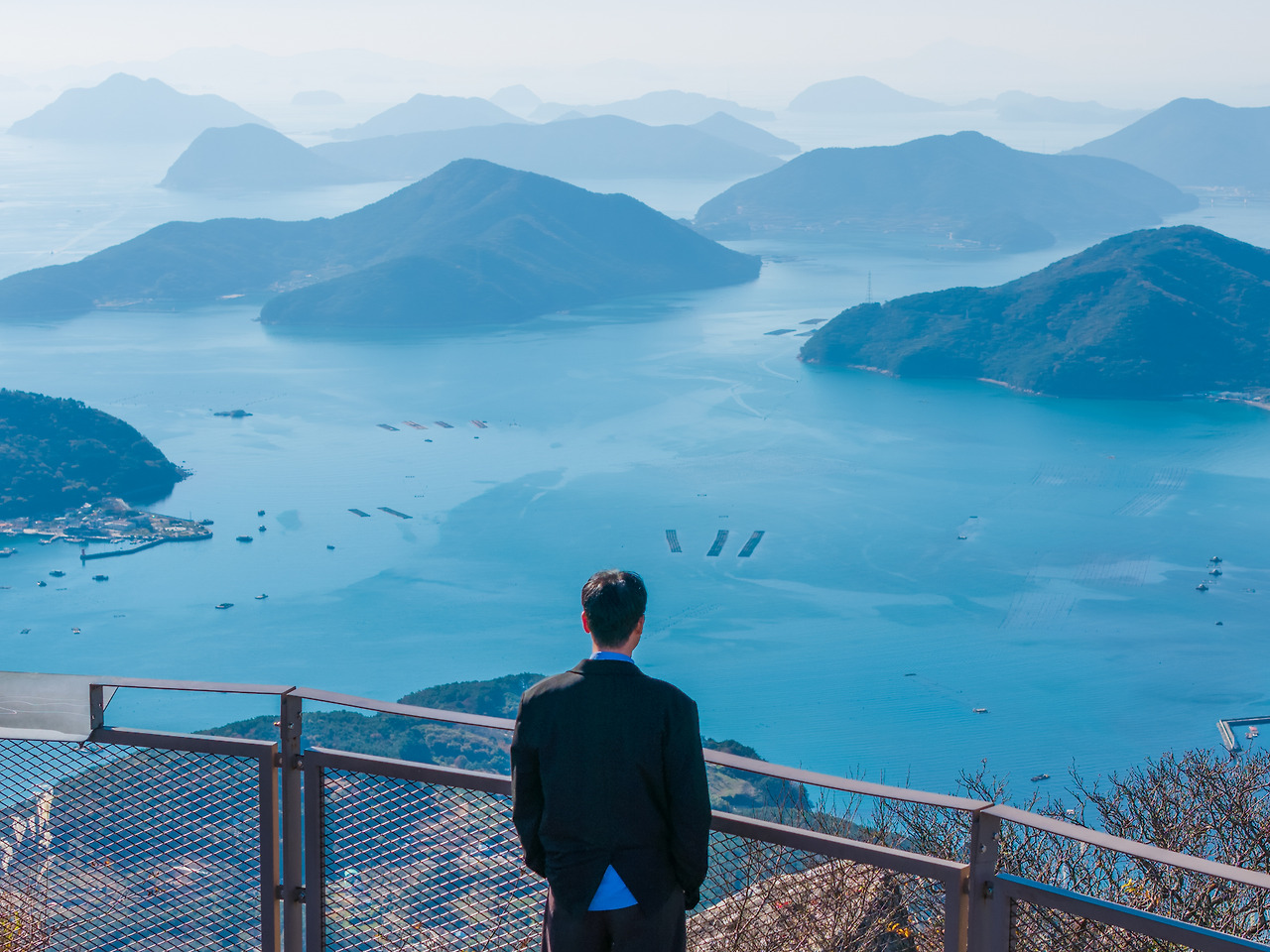 케이블카를 타고 올라간 노자산 정상.jpg