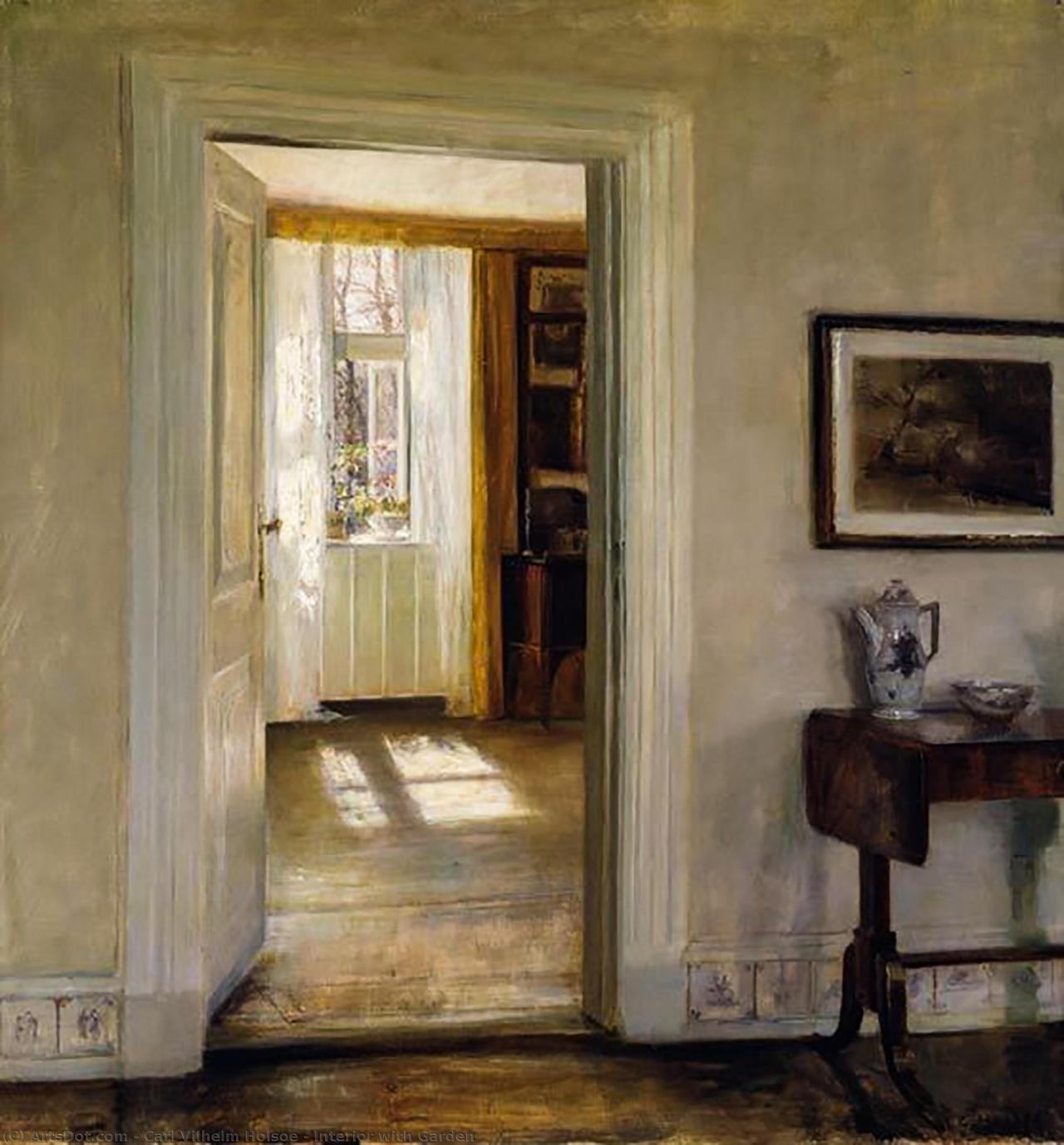 Carl Holsoe, Interior with Garden.jpg