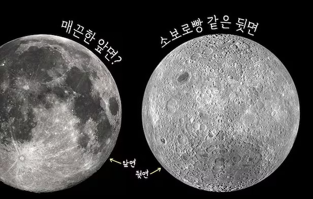 ‘현무암 바다’ 있는 앞면과 완전히 다른 달의 뒤태.jpg