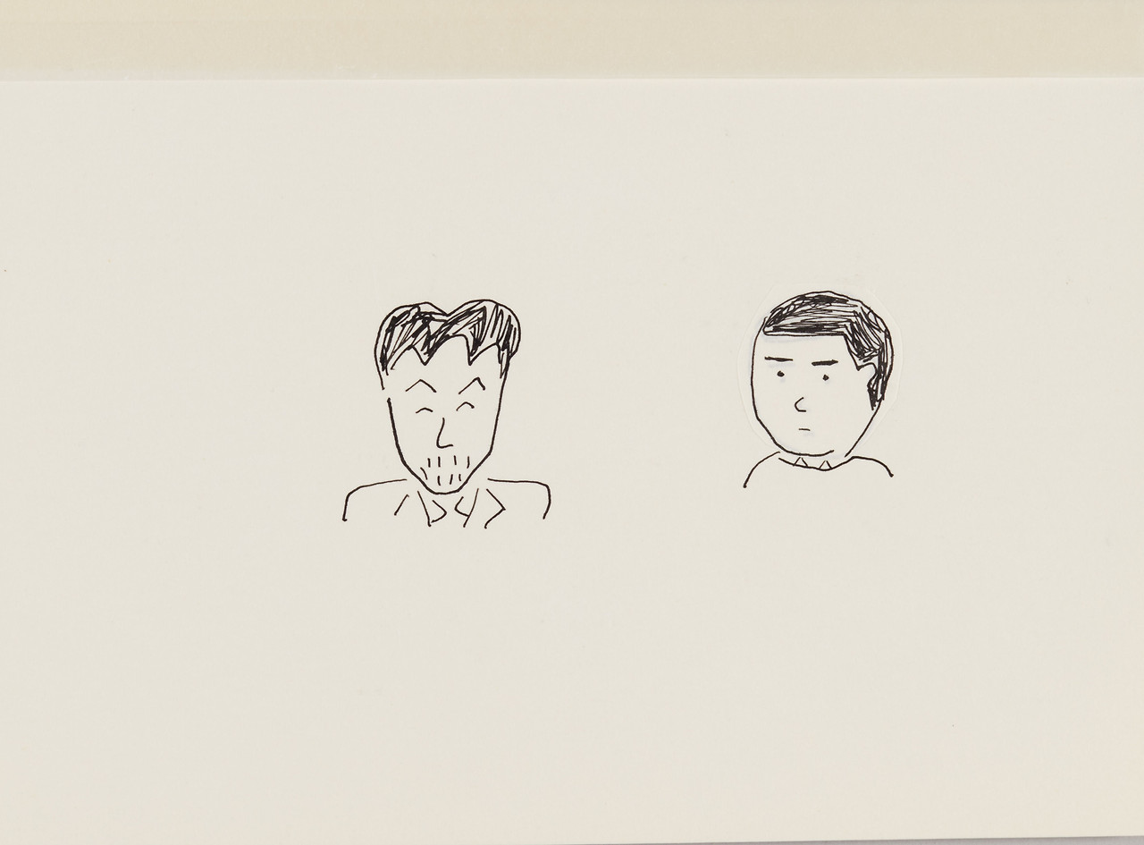 Talking with Mizumaru Anzai Stories of a Sushi Restaurant 1, Ink, paper, 12.7x17.3cm.jpg