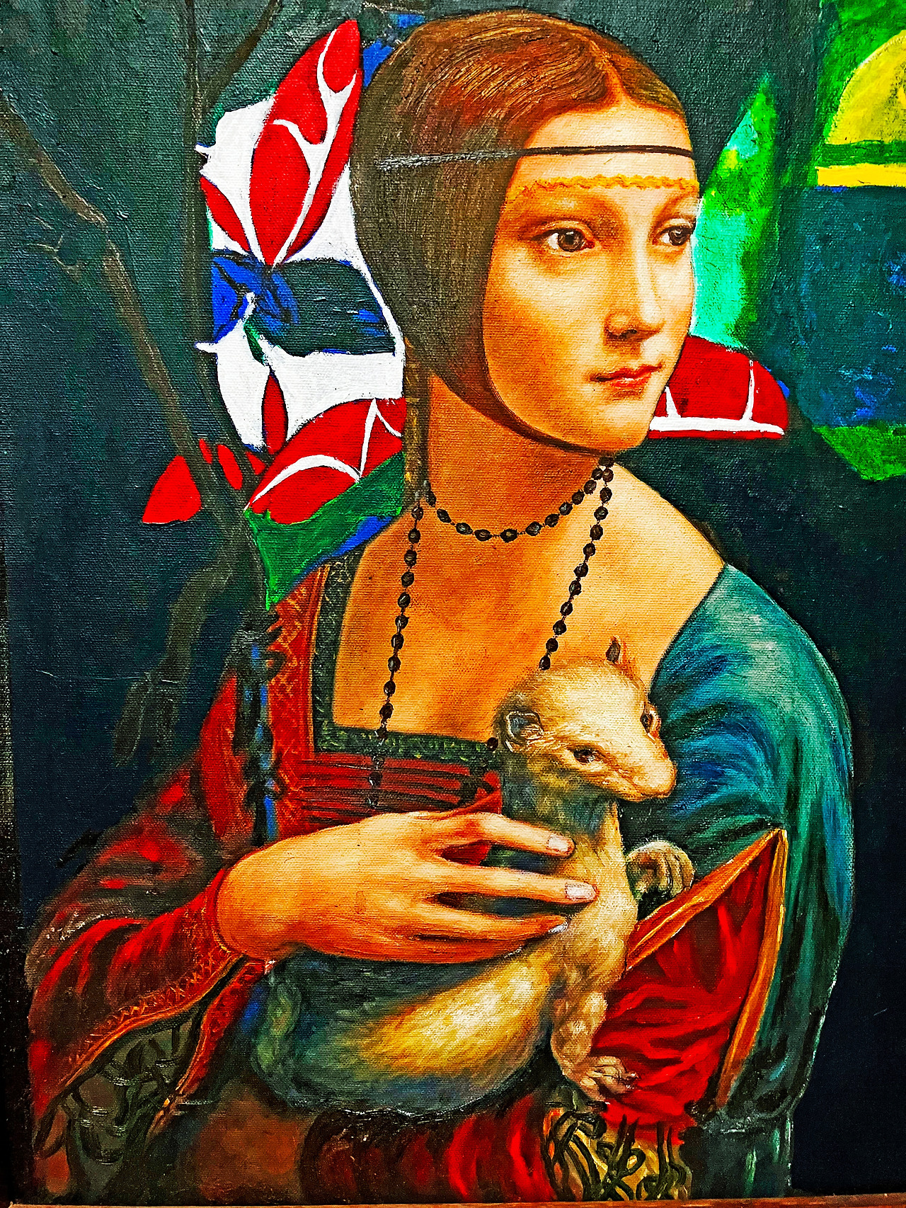 Louis Choi Chul-joo,  morning glory · Cecilia Gallerani, 39.4×49.4Cm,  acrylic and composite materials on cloth, 2025.jpg